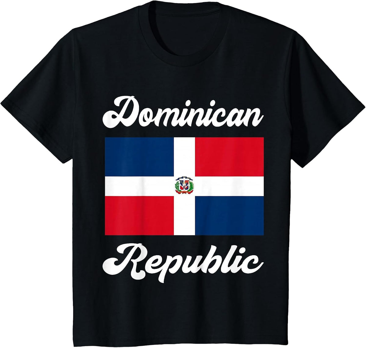 Dominican Republic Flag Pride T Shirt T-Shirt - Black