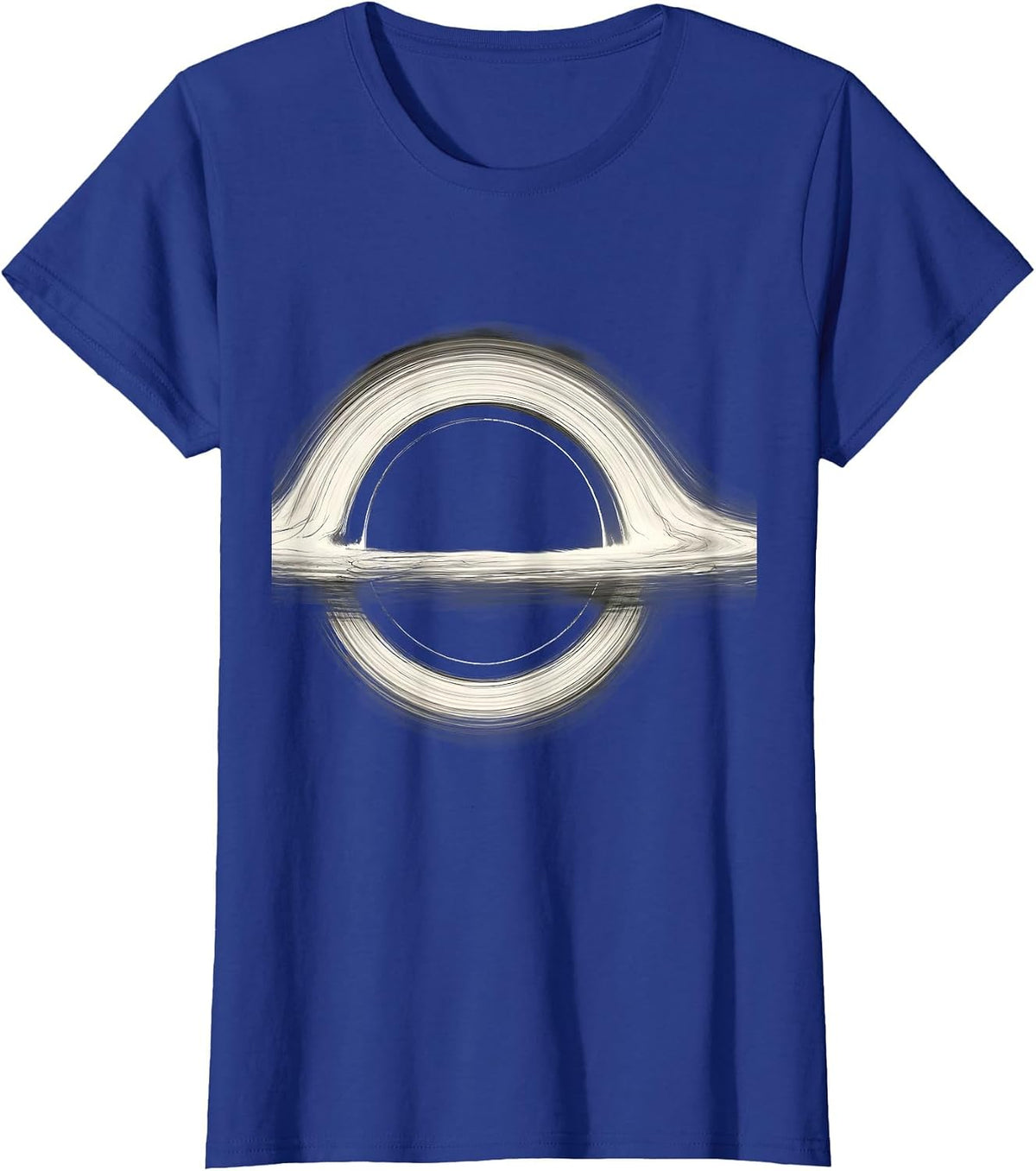 Women's Black Hole Minimalist Physics Science Enthusiast T-Shirt - Royal Blue