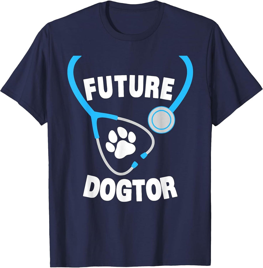 Funny Future Veterinarian Design for Men Women Vet Assistant T-Shirt - Navy Blue