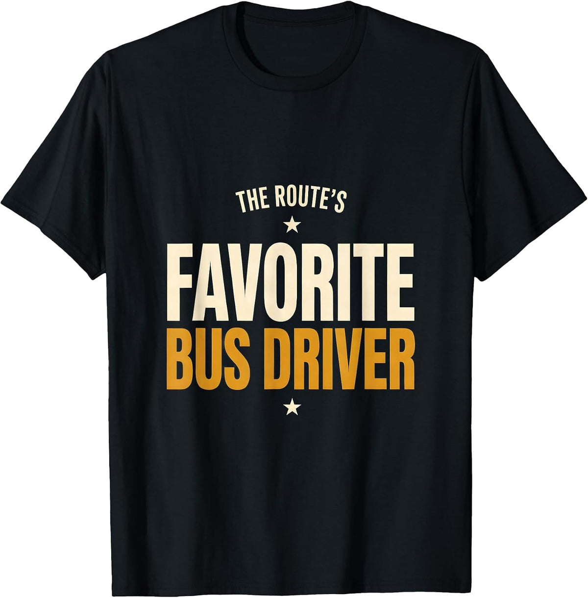 Men's The Route's Favorite Bus Driver Funny School Bus Driver T-Shirt - Black