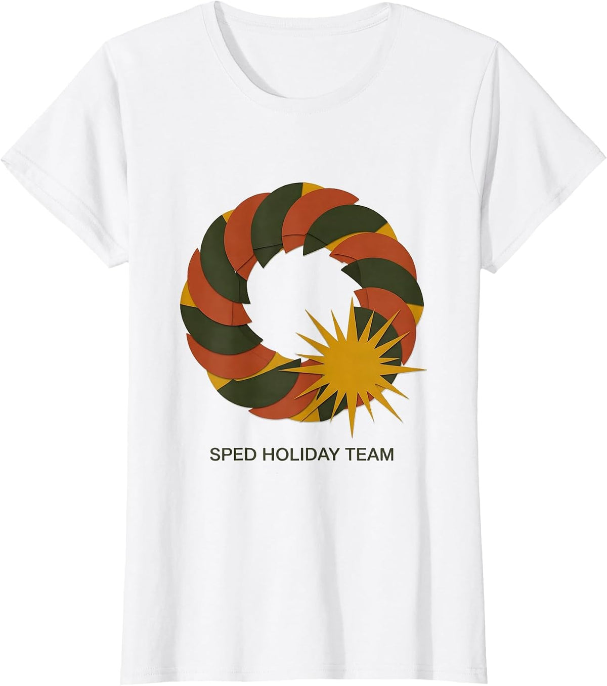 SPED Holiday Team Midcentury Modern Christmas Special Ed T-Shirt - White
