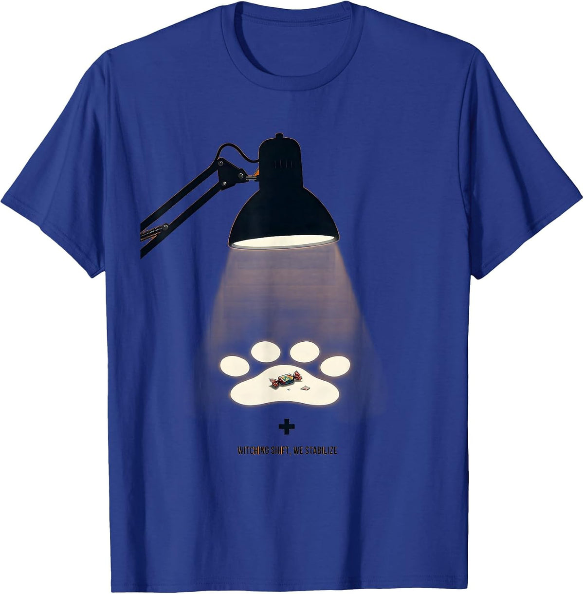 Men's Witching Shift We Stabilize Funny Vet Tech Halloween T-Shirt - Royal Blue
