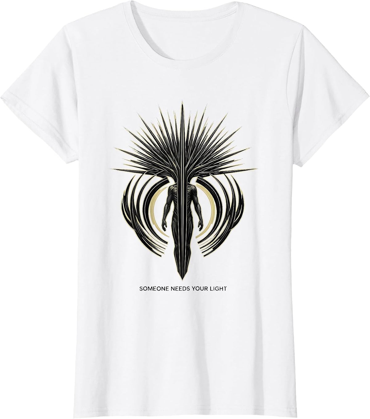 Women's Someone Needs Your Light Inspirational Design T-Shirt - White