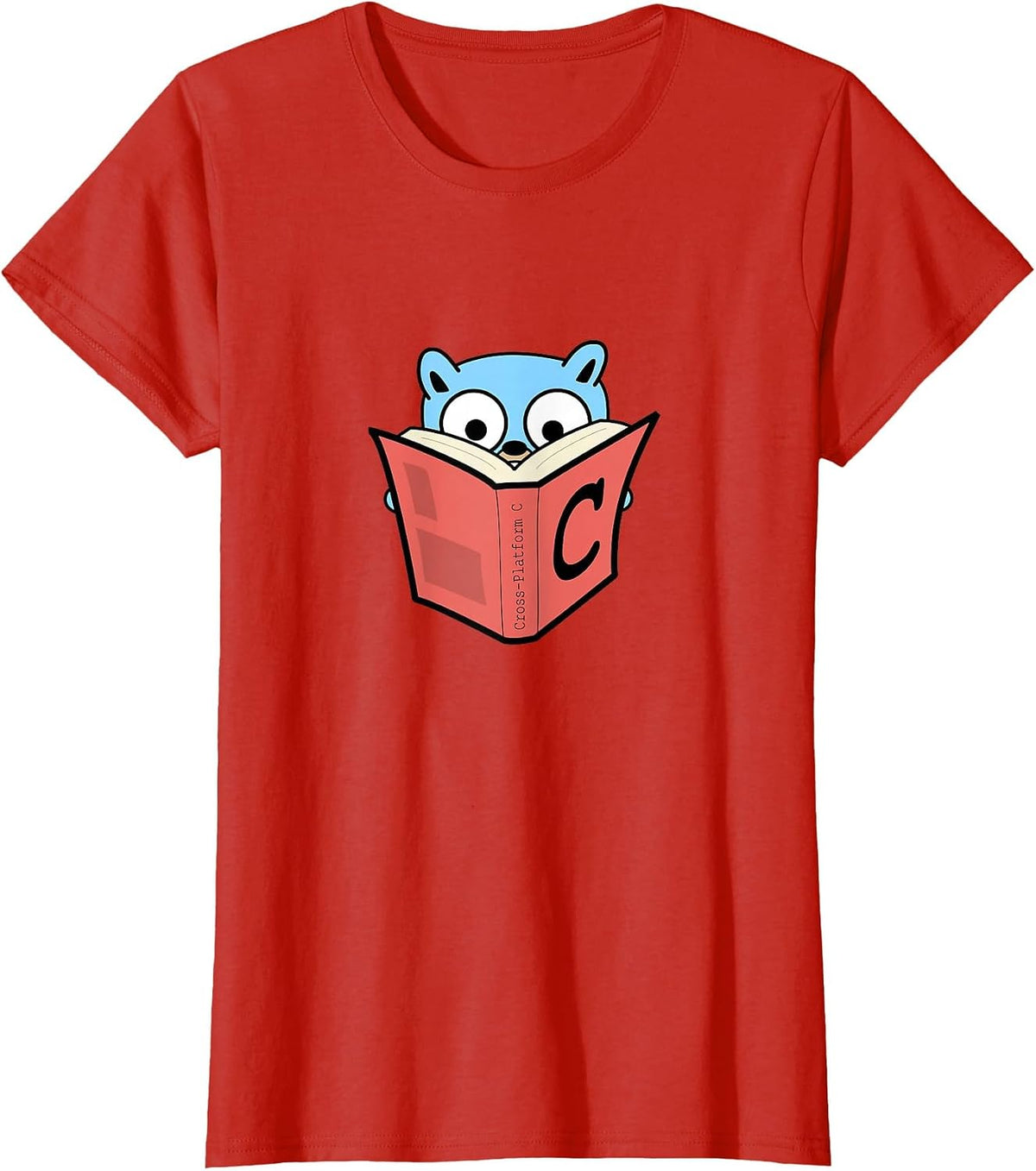 Go Developer Tee golang Cross Platform c Gopher Tshirt T-Shirt - Red