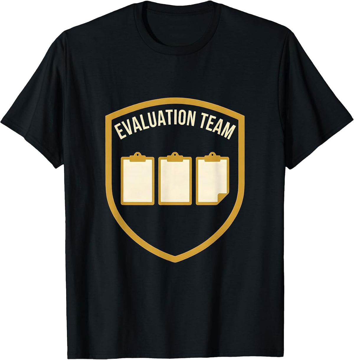 Men's Evaluation Team Emblem School Psychologist Staff T-Shirt - Black