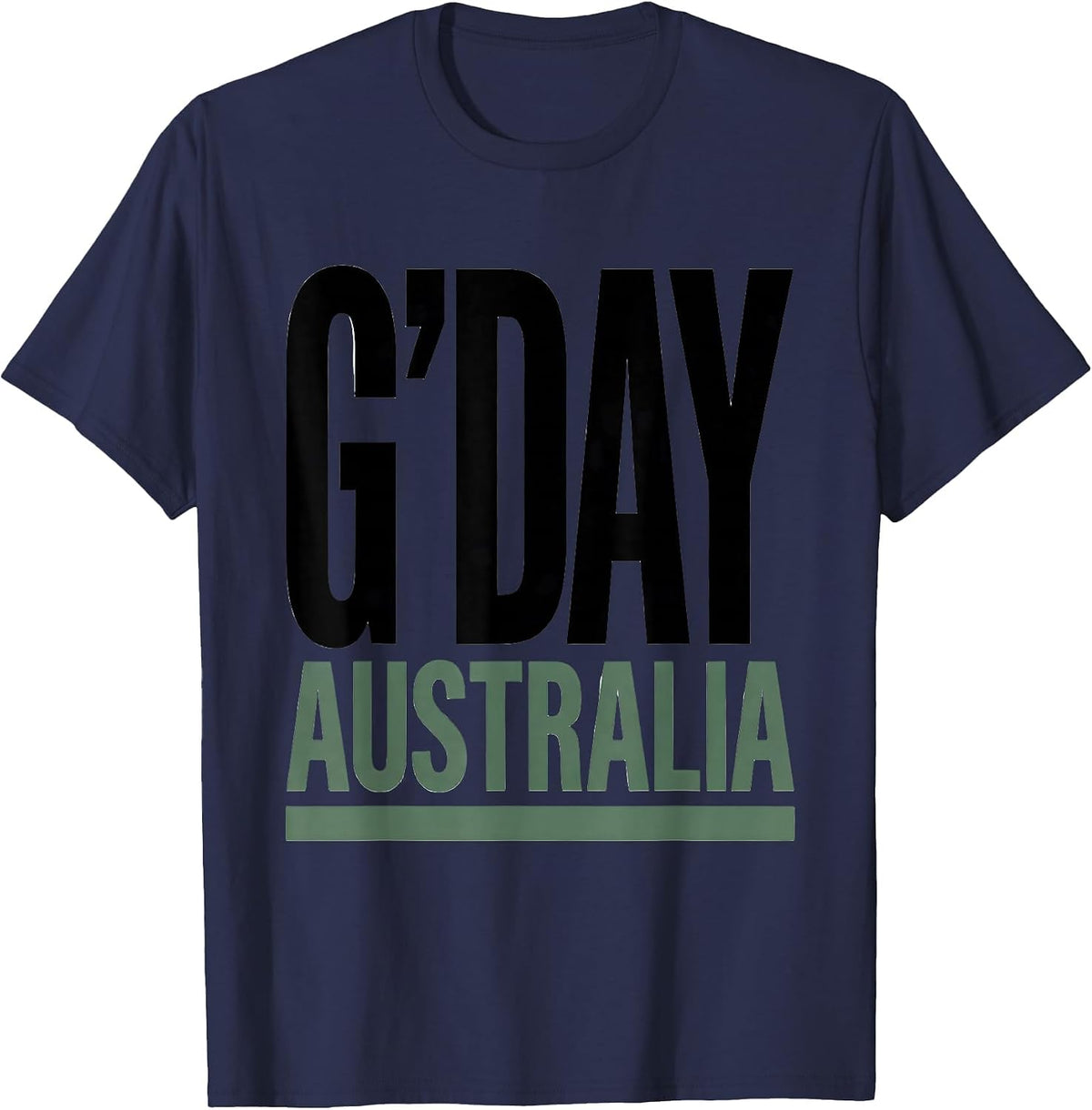 Men's G'DAY, AUSTRALIA Funny Australia Wildlife Novelty Souvenir T-Shirt - Navy Blue