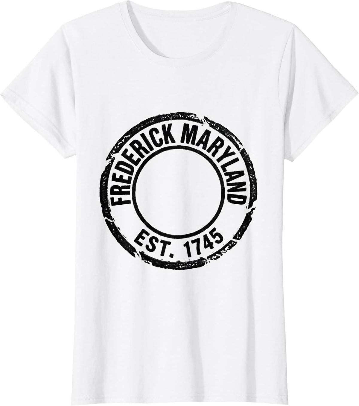 Frederick Maryland Est 1745 Rubber Stamp Vintage Regional T-Shirt - White