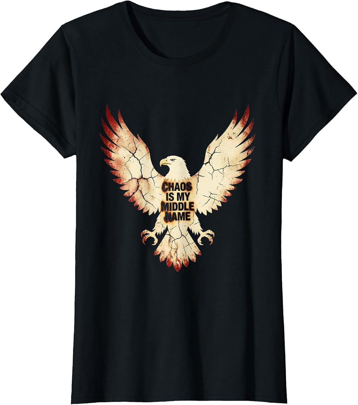 Chaos Is My Middle Name Coordinator Design T-Shirt - Black