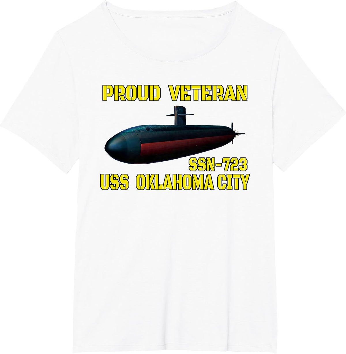 USS Oklahoma City SSN-723 Submarine Veterans Day Fathers Day T-Shirt - White