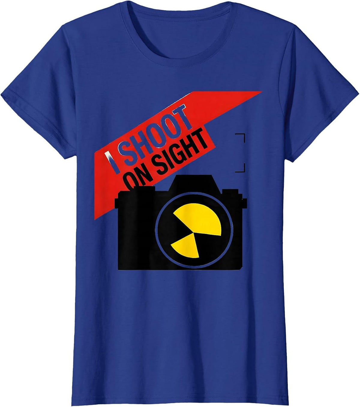 Women's I Shoot On Sight Bauhaus Modernist Photography Humor Gift T-Shirt - Royal Blue
