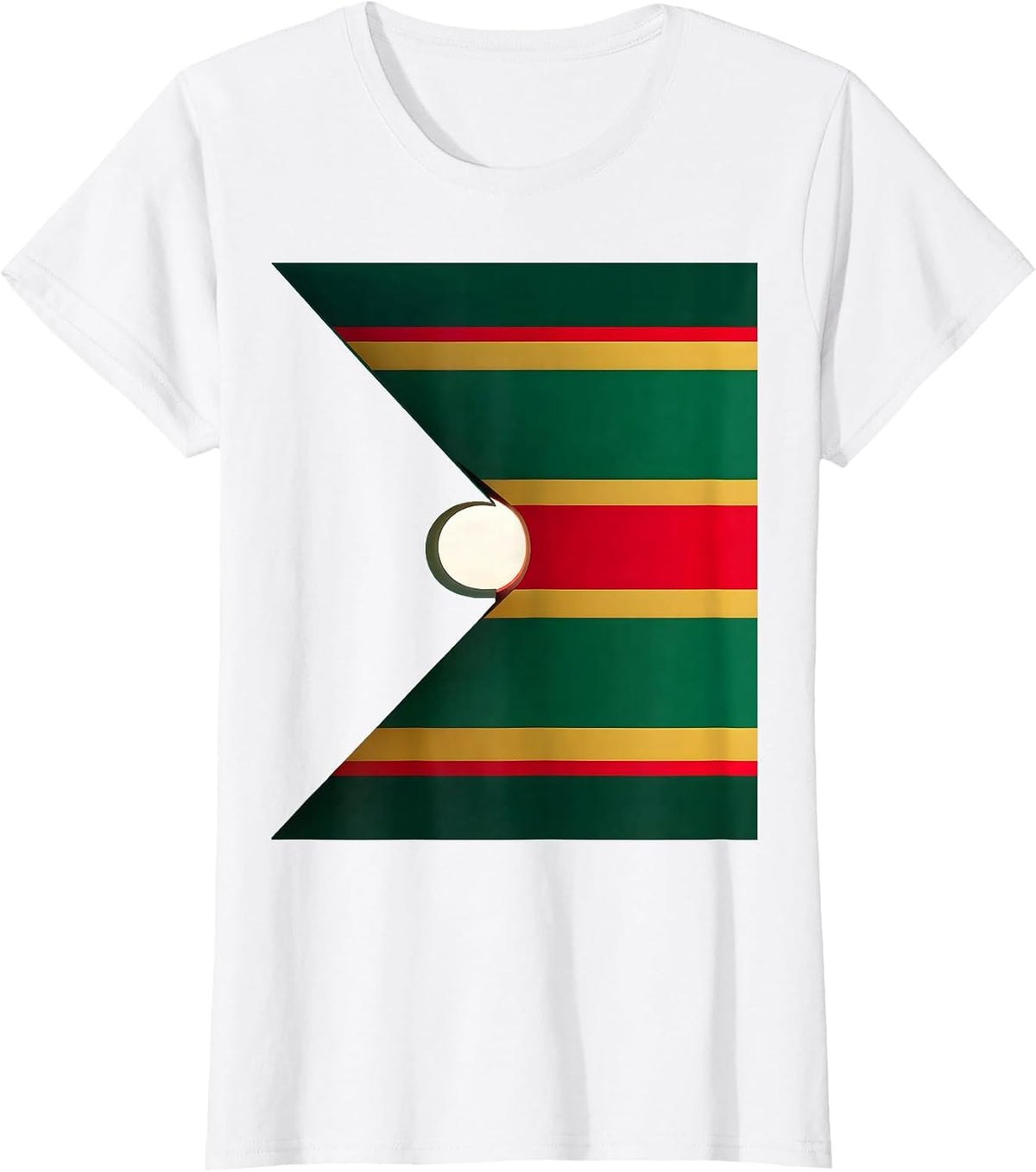 Women's South African Flag Rugby Pride Minimalist National Identity T-Shirt - White