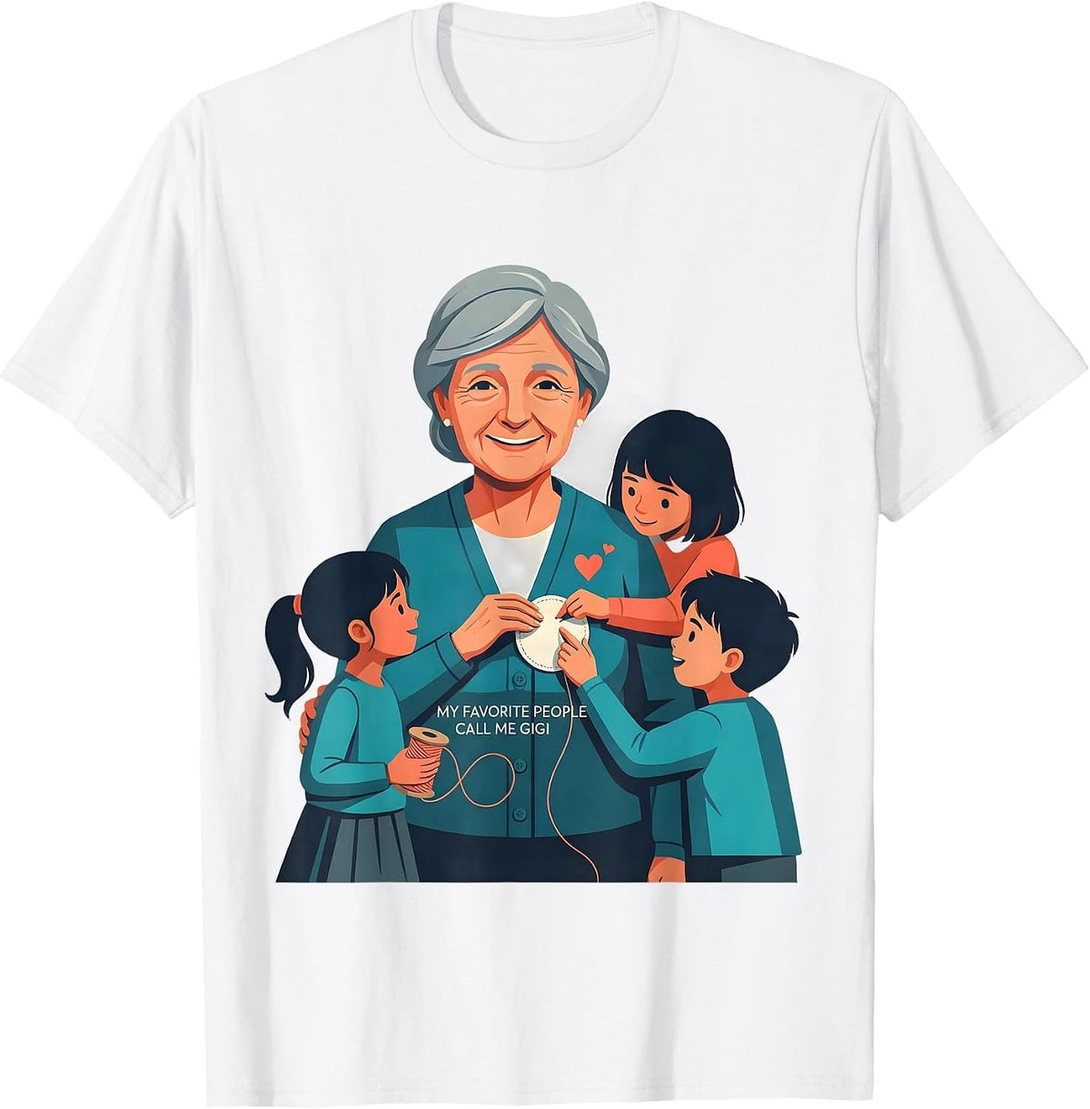 Men's My Favorite People Call Me Gigi Sentimental Grandmother Gift T-Shirt - White