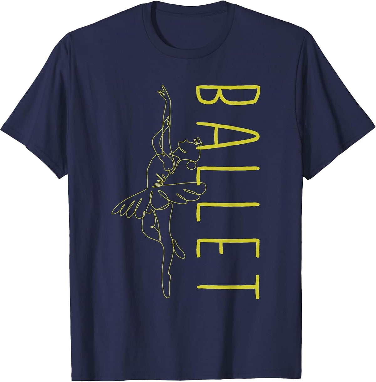 Funny Ballet Dance Danseuse Ballerina En Pointe Shoe Lovers T-Shirt - Navy Blue
