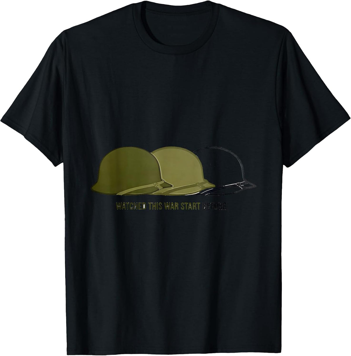 Men's Watched This War Start Before Funny History Buff WW1 Teacher T-Shirt - Black