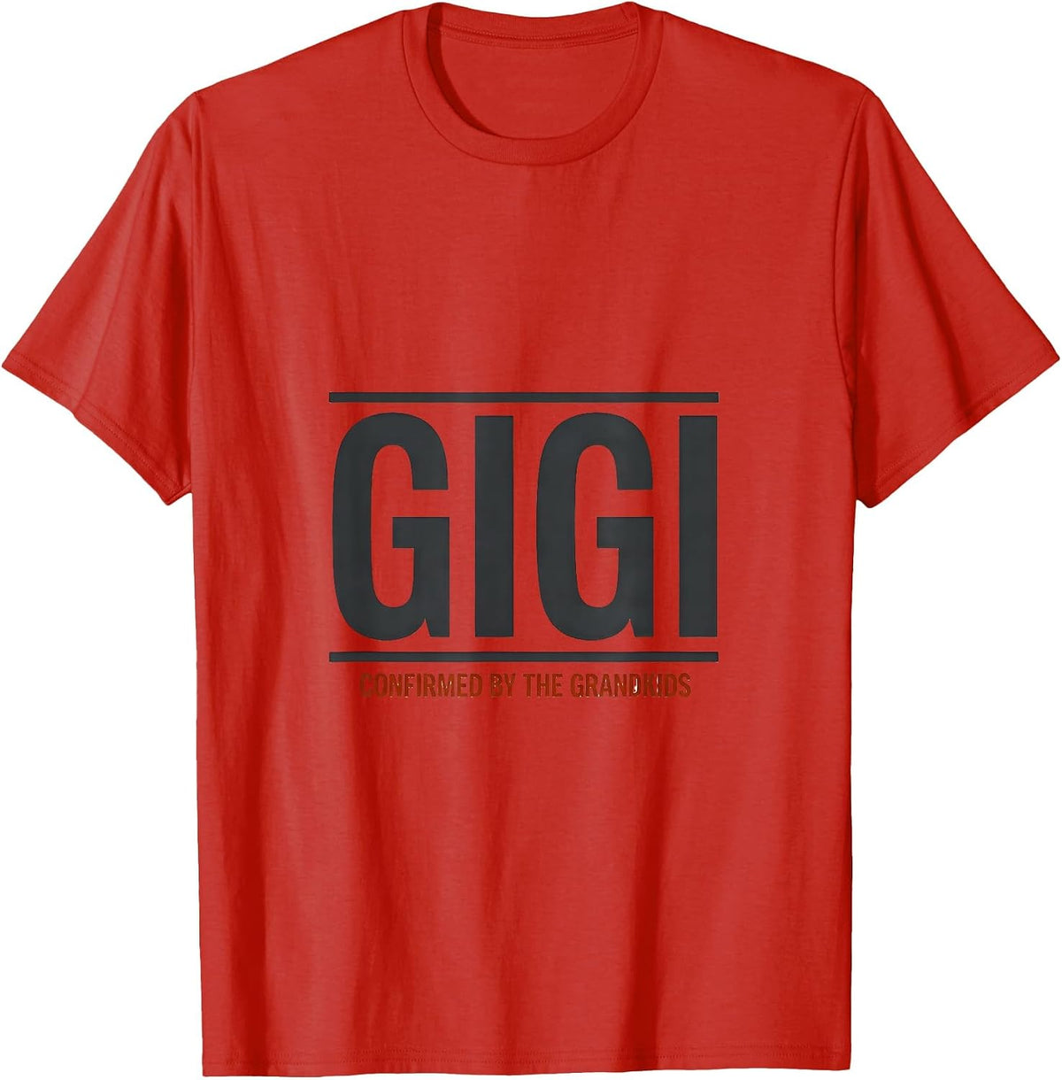 Men's Gigi: Confirmed By The Grandkids Funny Grandma Gift T-Shirt - Red