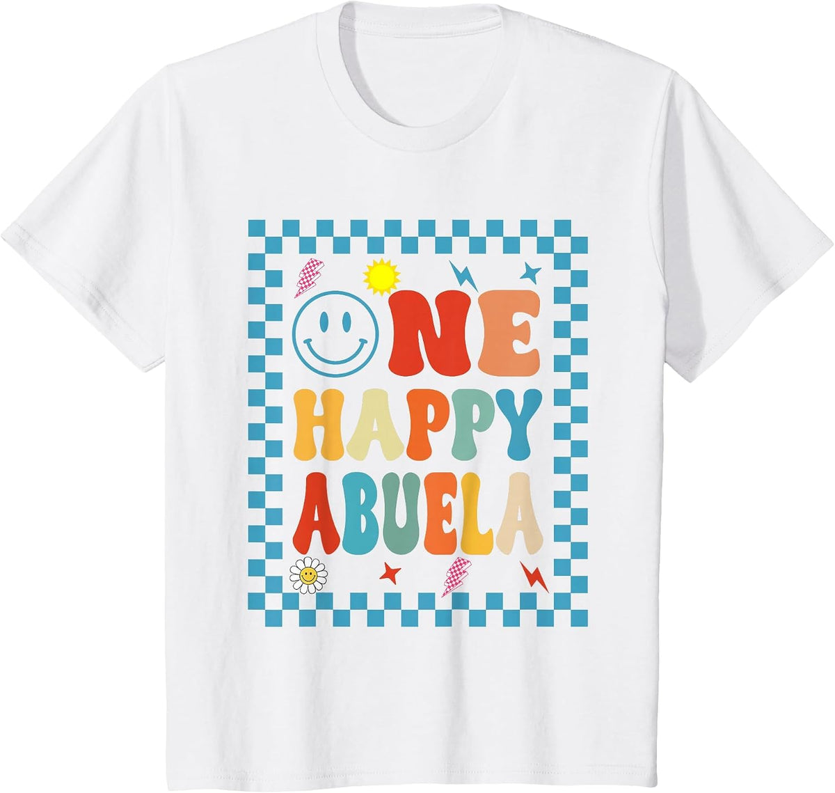 One Happy Dude Abuela 1st Birthday Family Matching T-Shirt - White