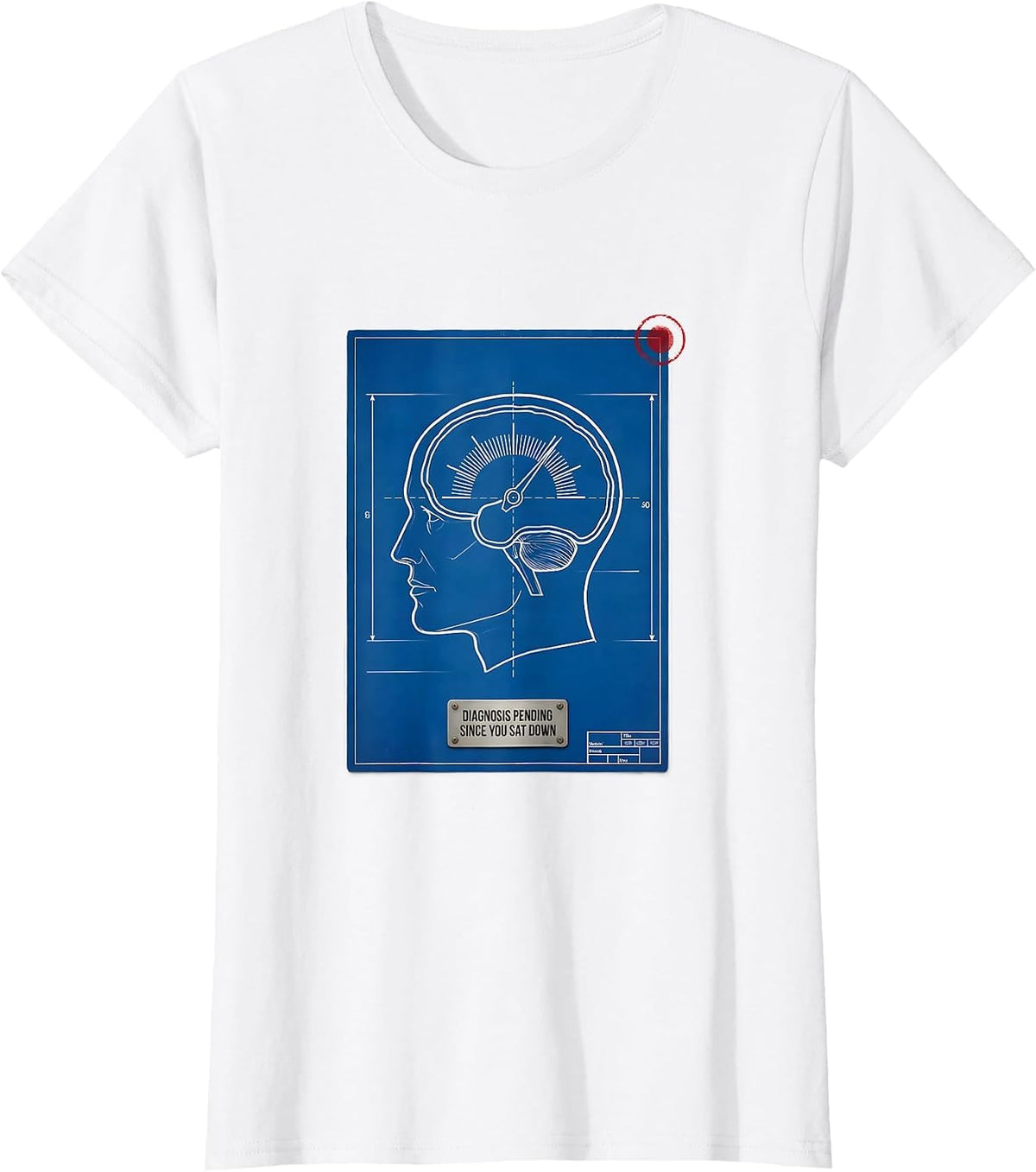Diagnosis Pending Since You Sat Down Funny Therapist Dark T-Shirt - White