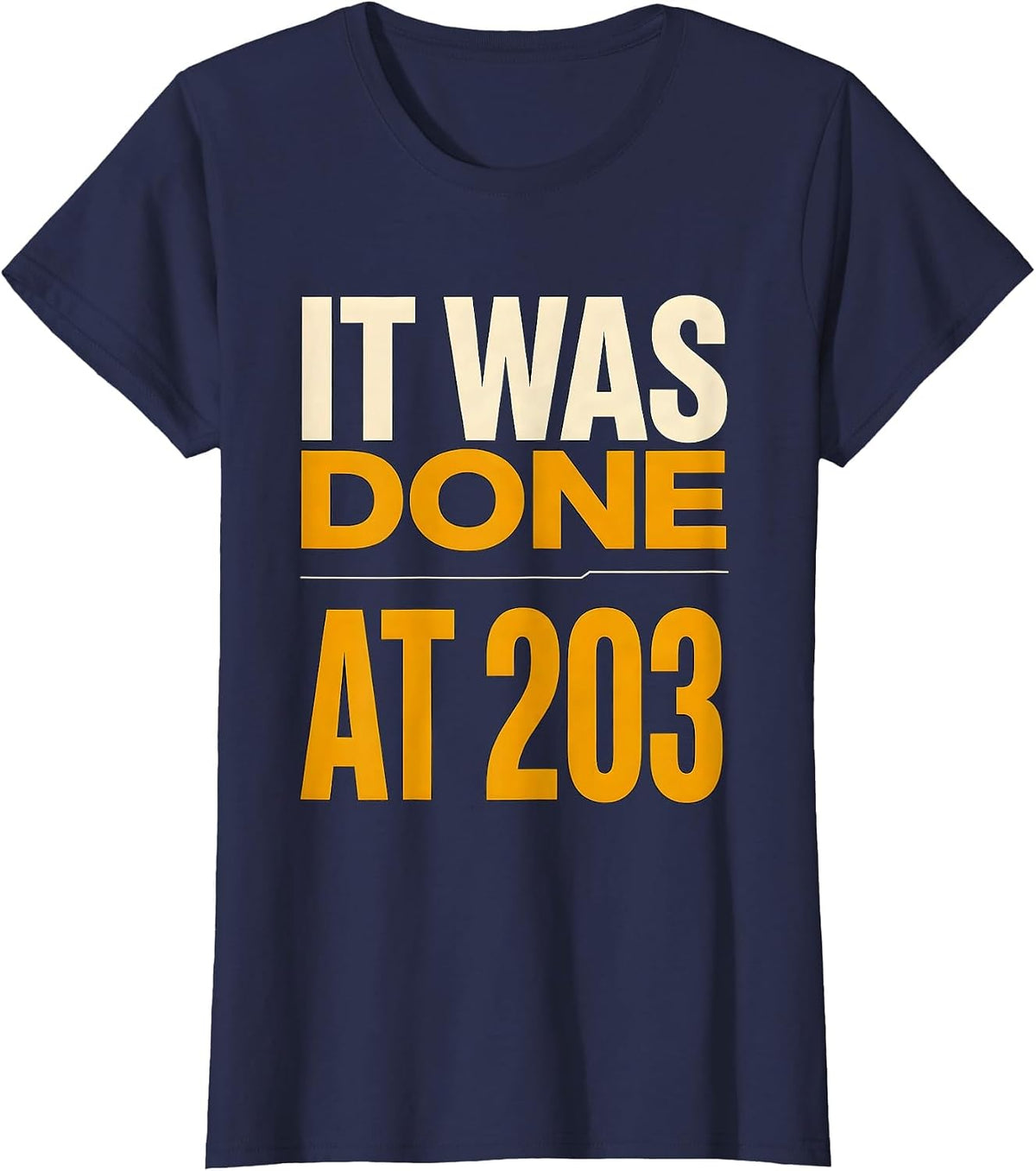 Women's It Was Done At 203 Funny BBQ Grill Grilling Dad Pulled Pork T-Shirt - Navy Blue