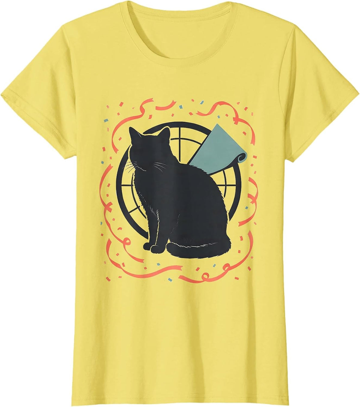 Lazy Cat Calendar New Year Humor Gift T-Shirt - Lemon Yellow