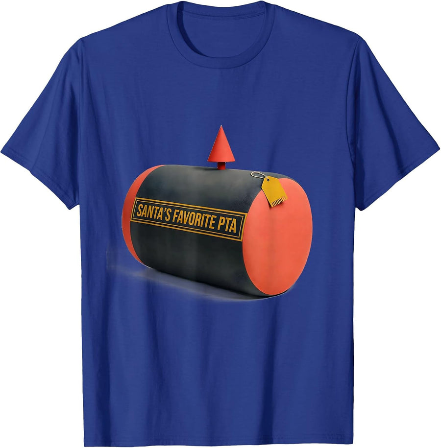 Santa's Favorite PTA Midcentury Modern Therapy Team T-Shirt - Royal Blue