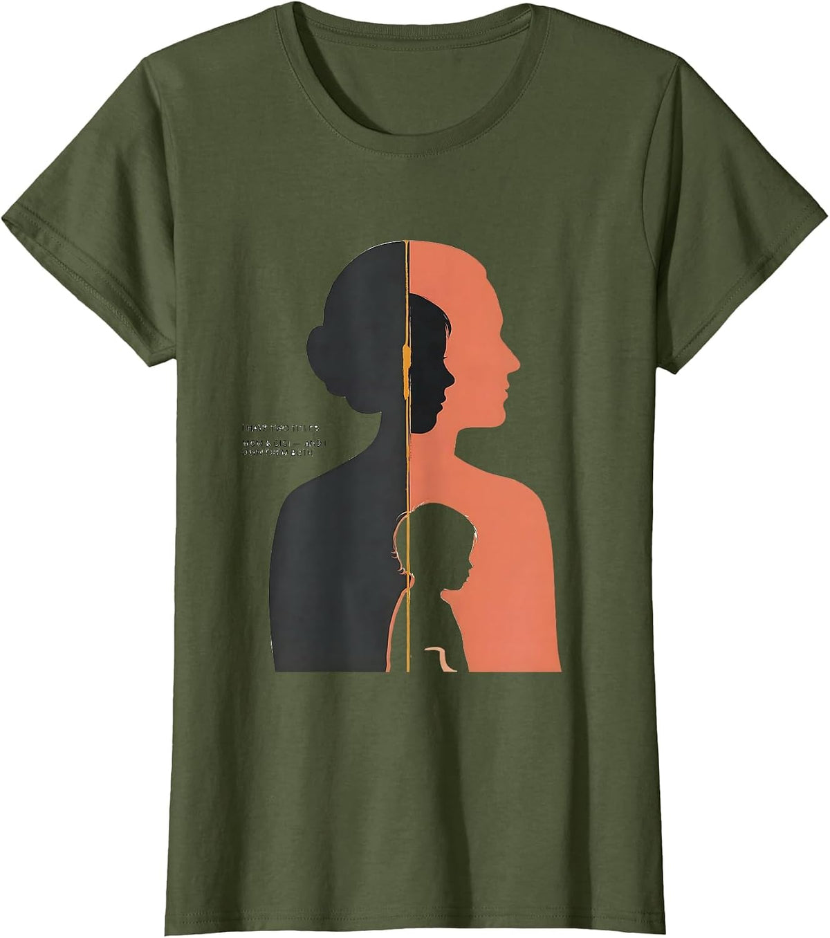 Women's I Have Two Titles Mom & Gigi And I Own Them Both Grandparent T-Shirt - Olive Green