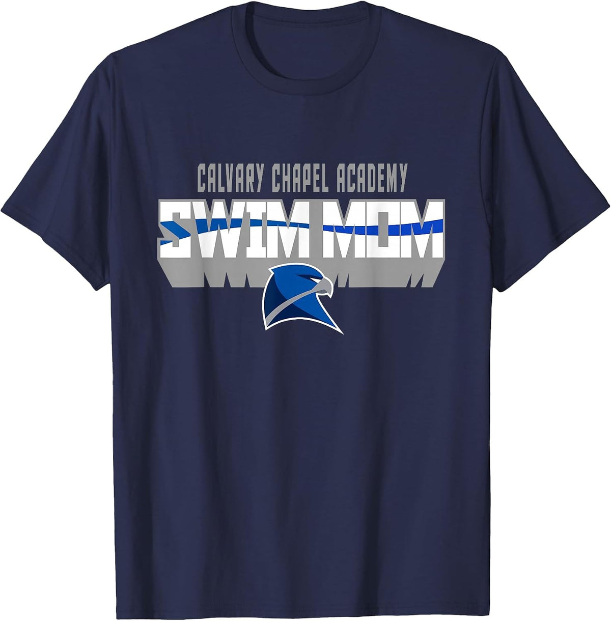 Calvary Chapel Swimming Moms 2025 T-Shirt - Navy Blue