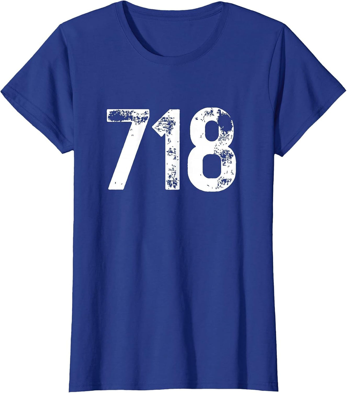 718 Area Code New York NY Mobile Phone Area Code 718 T-Shirt - Royal Blue