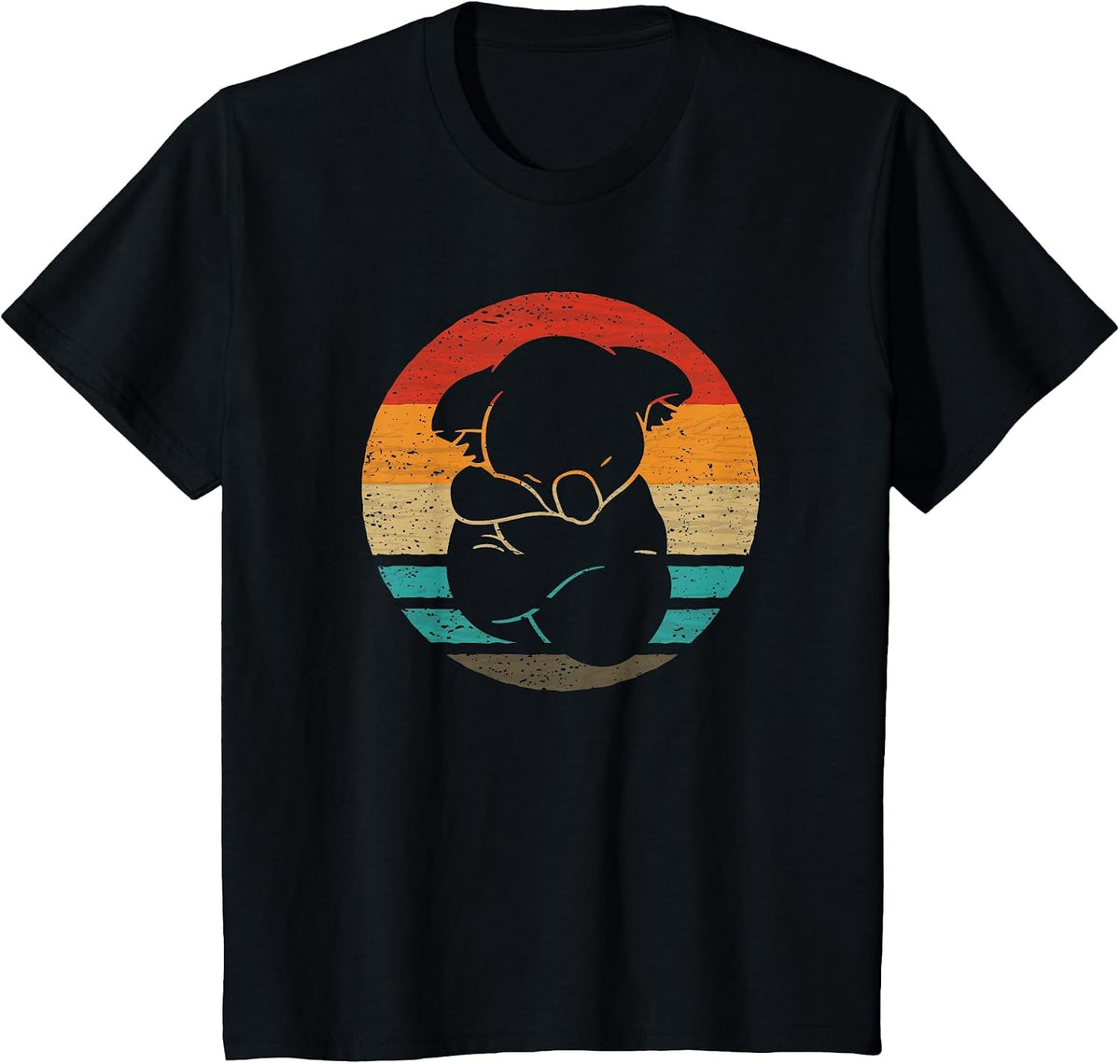 Koala Retro Style Vintage T-Shirt - Black