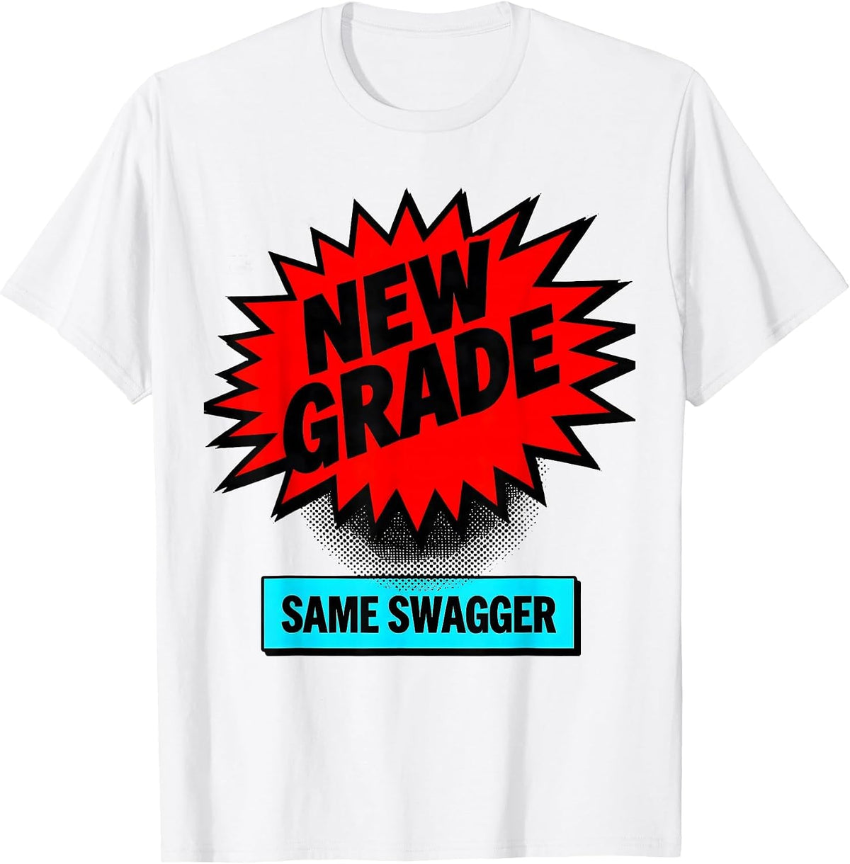 Men's New Grade Same Swagger Pop Art Teacher Back To School First T-Shirt - White