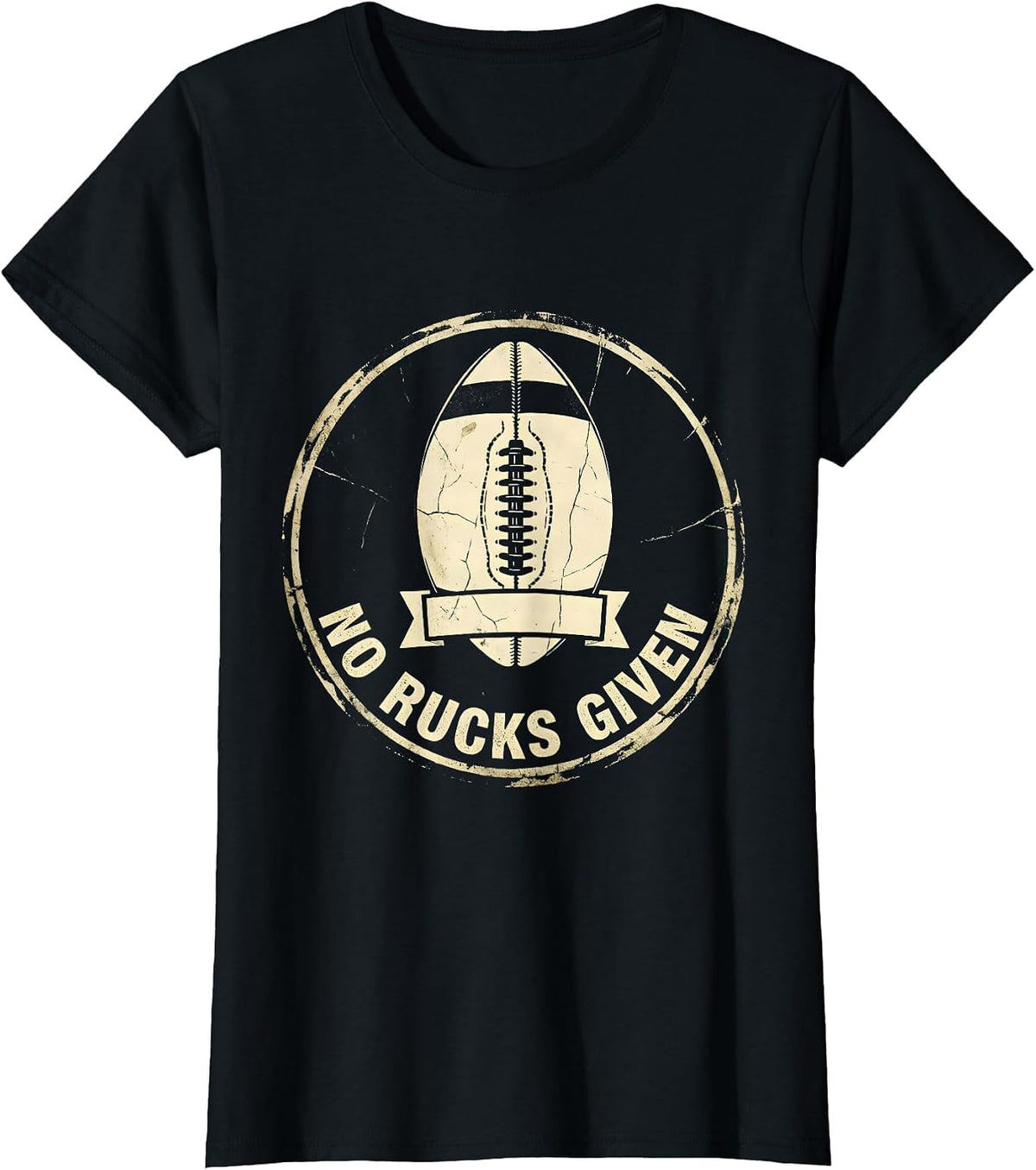 No Rucks Given Funny Rugby Design T-Shirt - Black