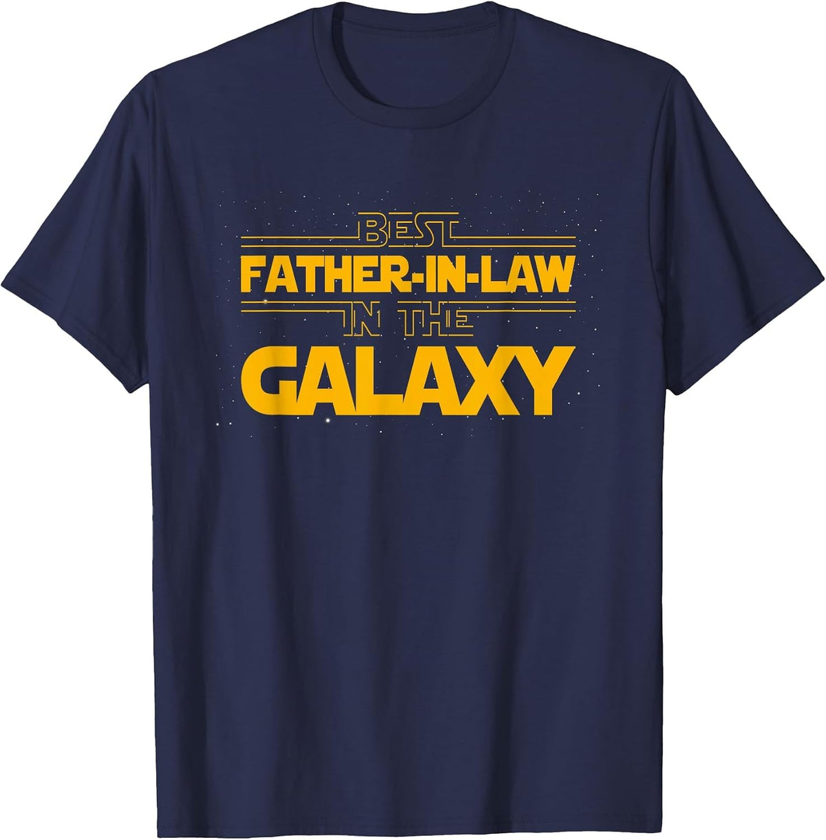 Best Father-in-Law in the Galaxy Wedding Marriage Bride Dad T-Shirt - Navy Blue