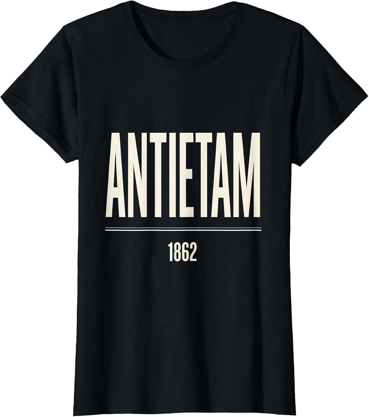 Antietam 1862 Civil War History Enthusiast Battlefield T-Shirt - Black