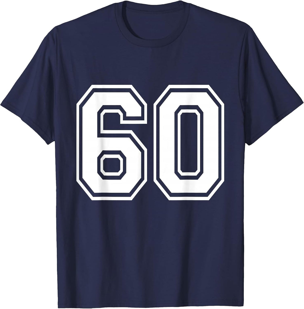 Number 60 Varsity Sports Team Jersey 60th Birthday 60 Years T-Shirt - Navy Blue