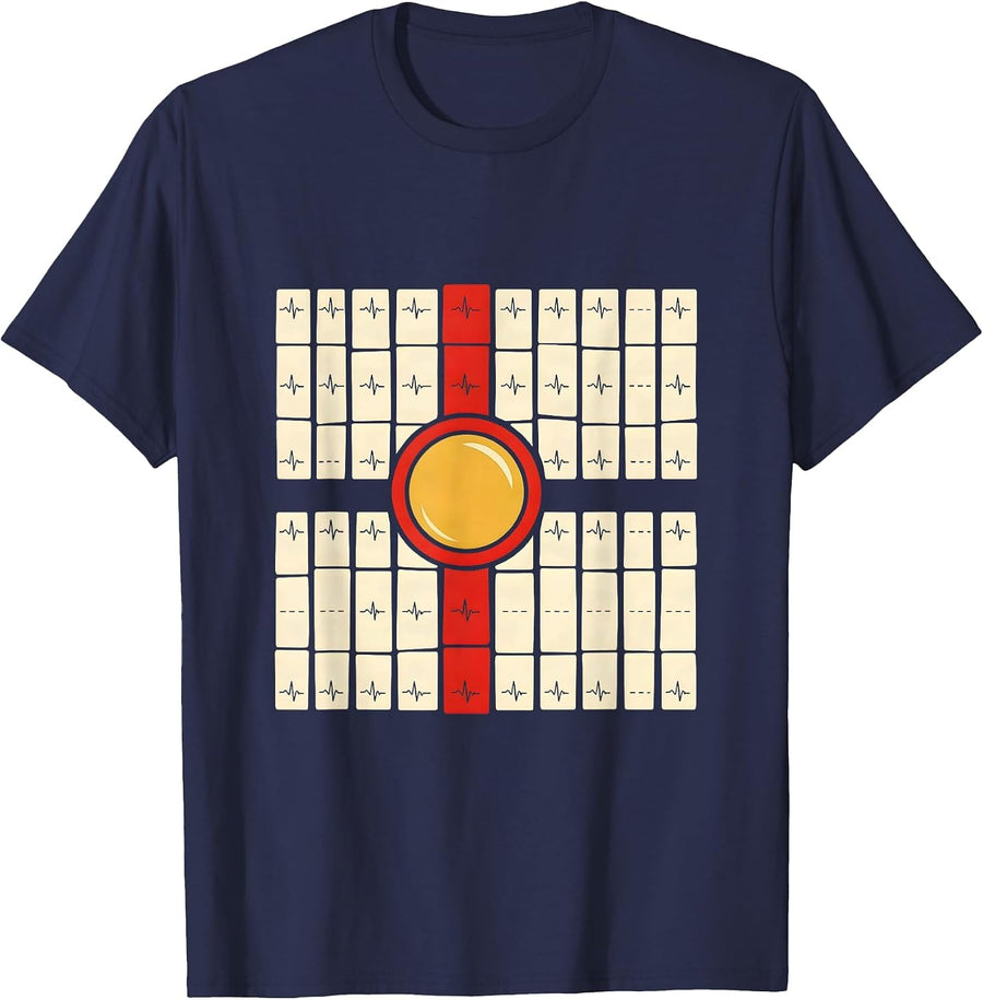 Cardiac Rhythm EKG Tech Humor Medical Gift T-Shirt - Navy Blue