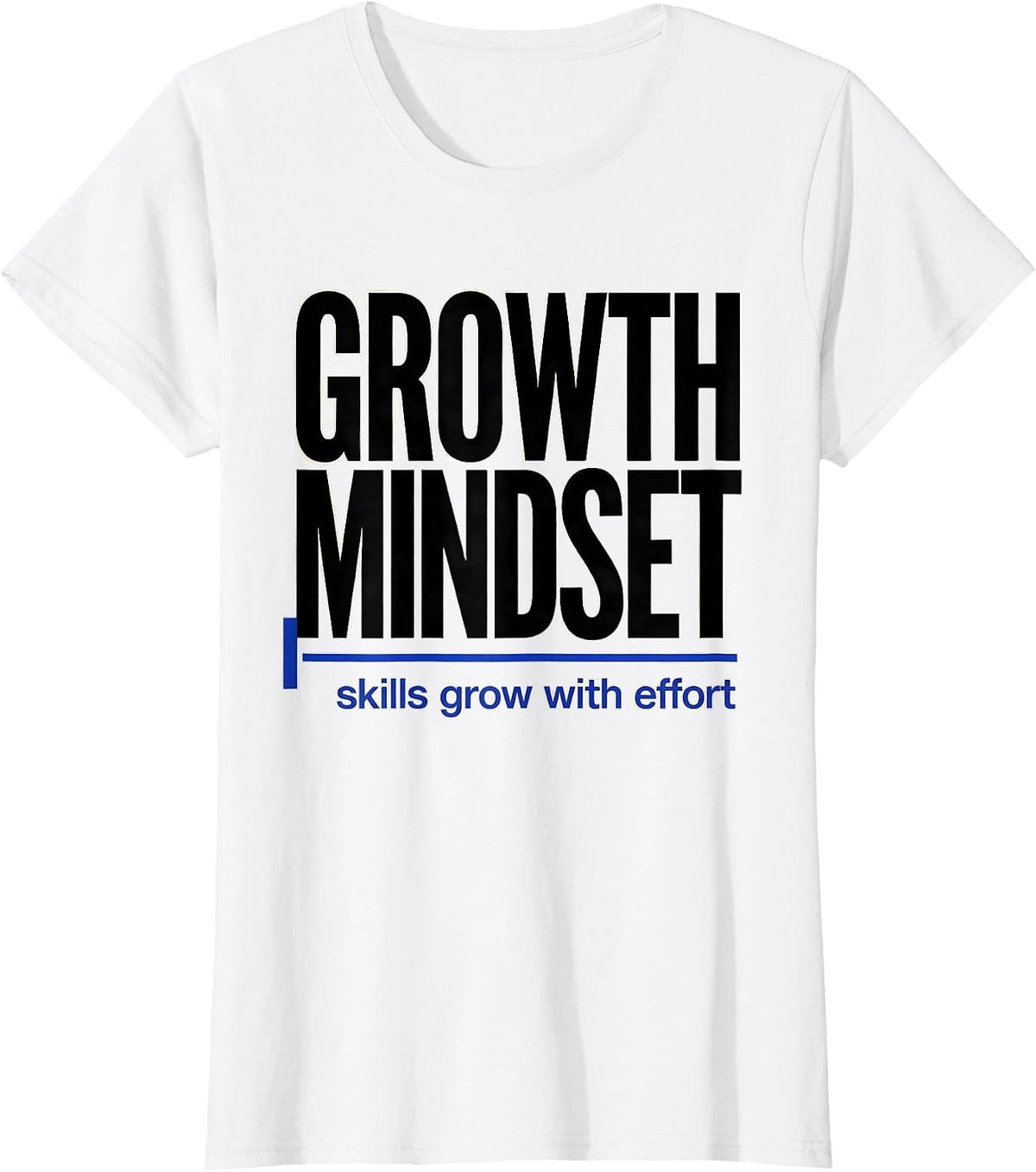 Women's Growth Mindset Skills Grow With Effort Teacher T-Shirt - White