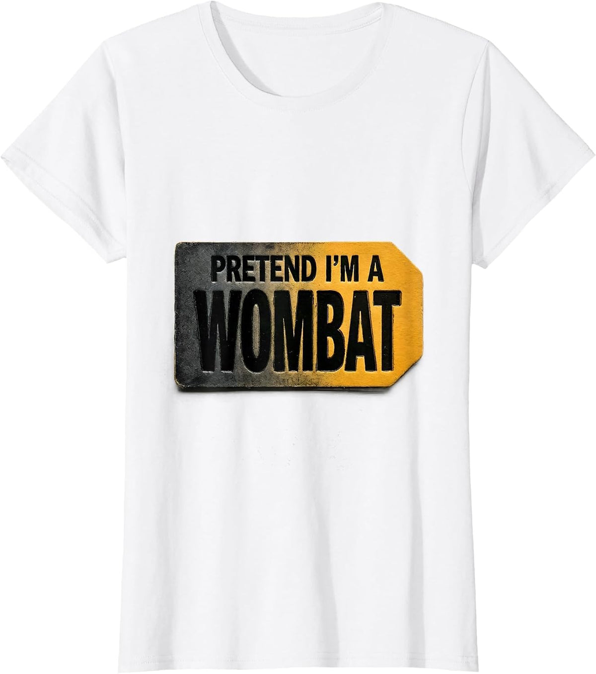 Pretend I'm A Wombat Funny Australia Wildlife National Pride T-Shirt - White