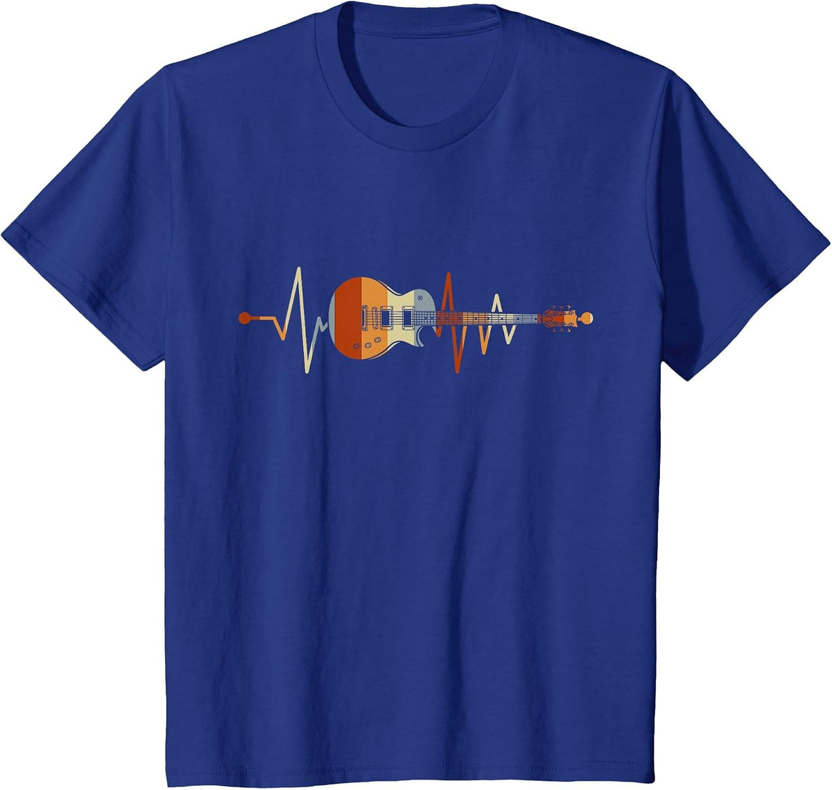 Heartbeat Guitar T-Shirt - Royal Blue