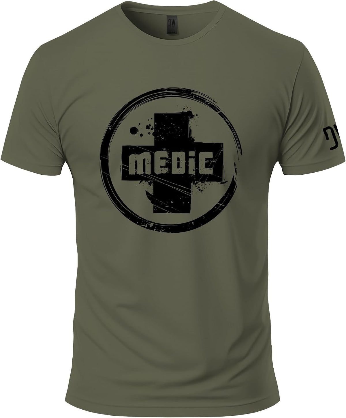 Dion Wear Medic T-Shirt - Soft Cotton Crew Neck Shirt for Men - Military Green