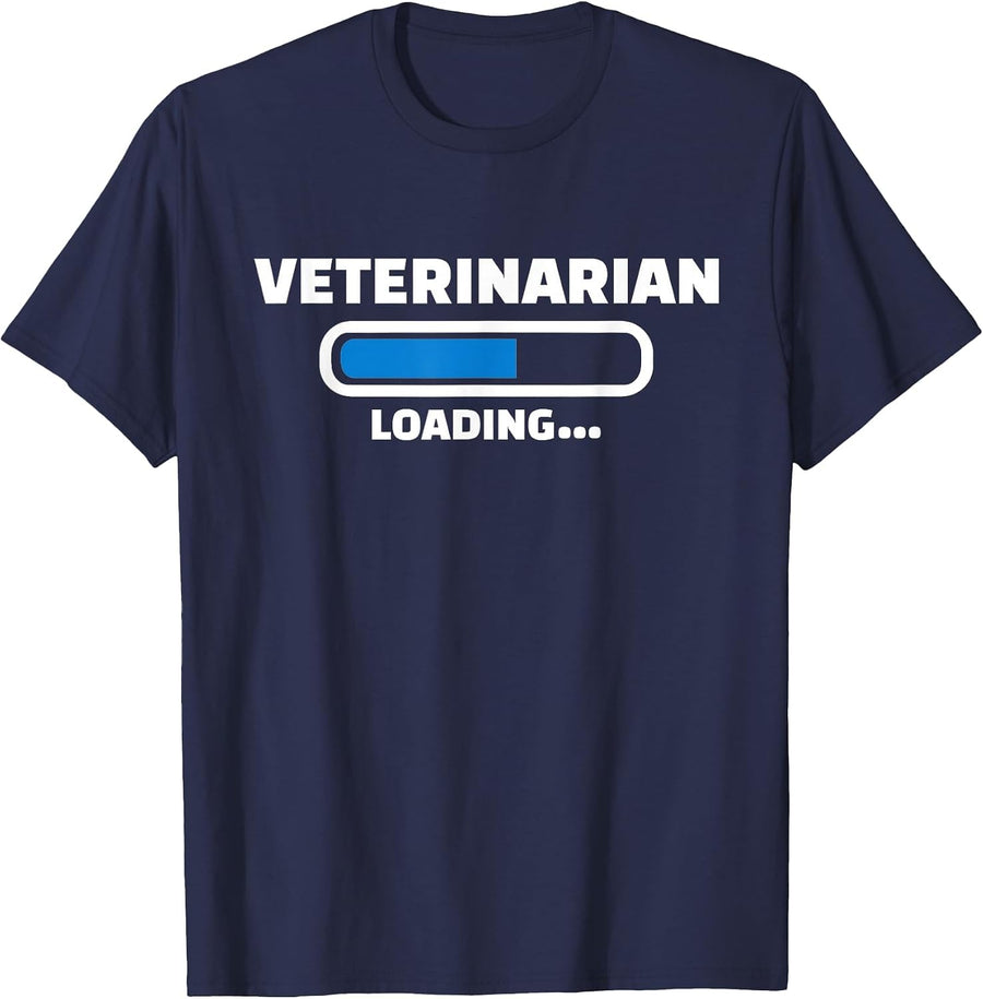 Veterinarian Loading T-Shirt - Navy Blue