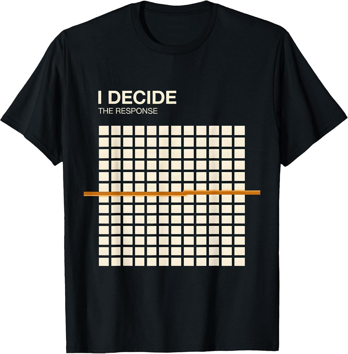 Men's I Decide The Response Stoic Philosophy Quote Marcus Aurelius T-Shirt - Black