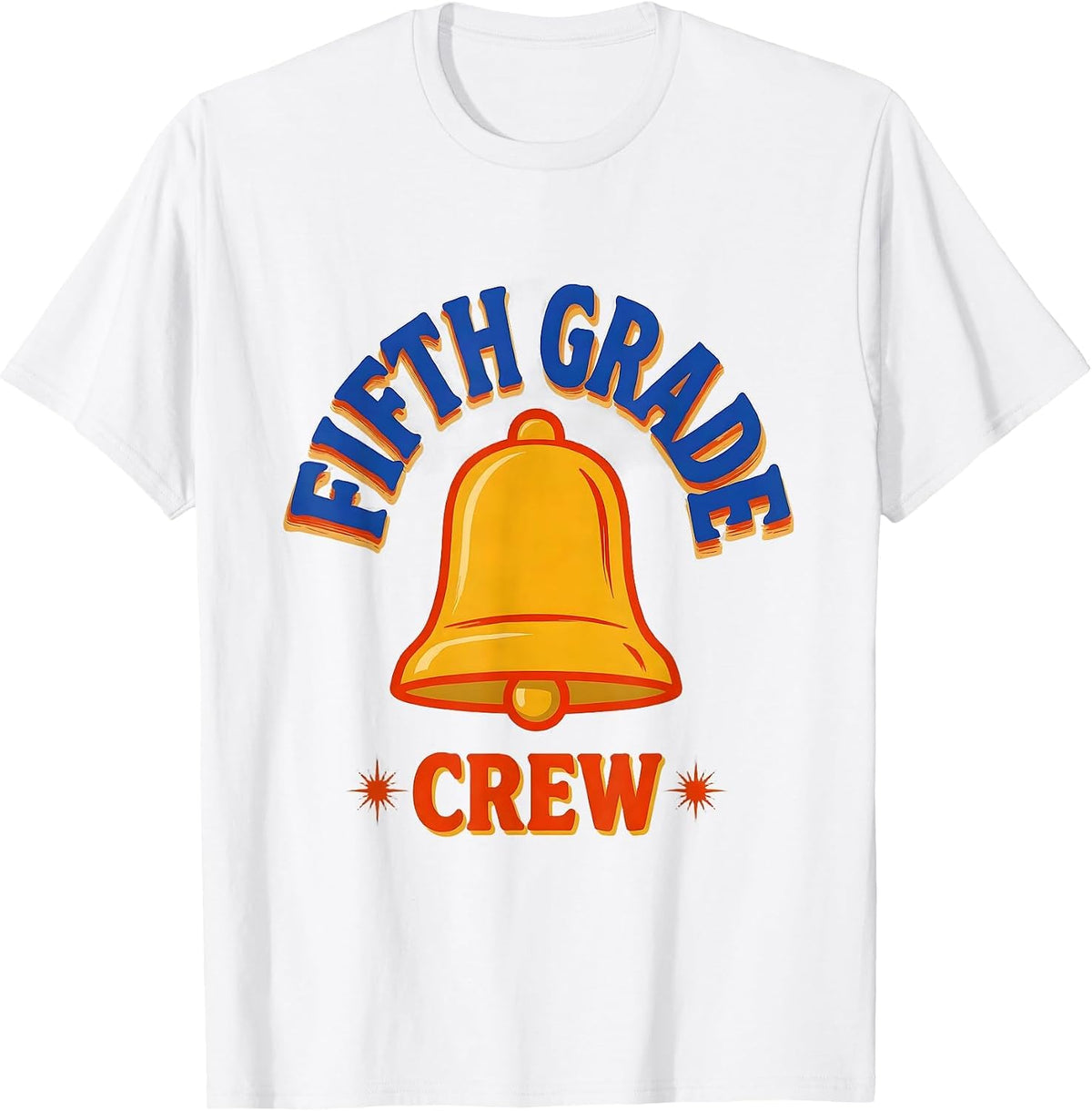 Men's Fifth Grade Crew Funny Teacher First Day of School Grade T-Shirt - White