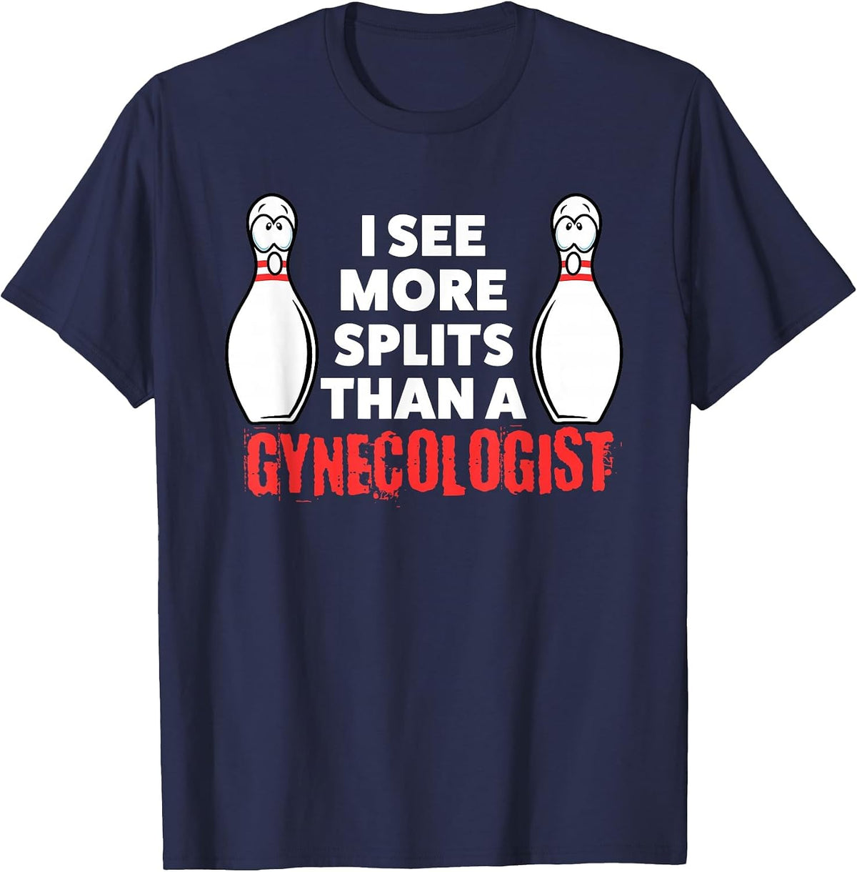 Funny Bowling Shirt for Men Husband Or Adults T-Shirt - Navy Blue