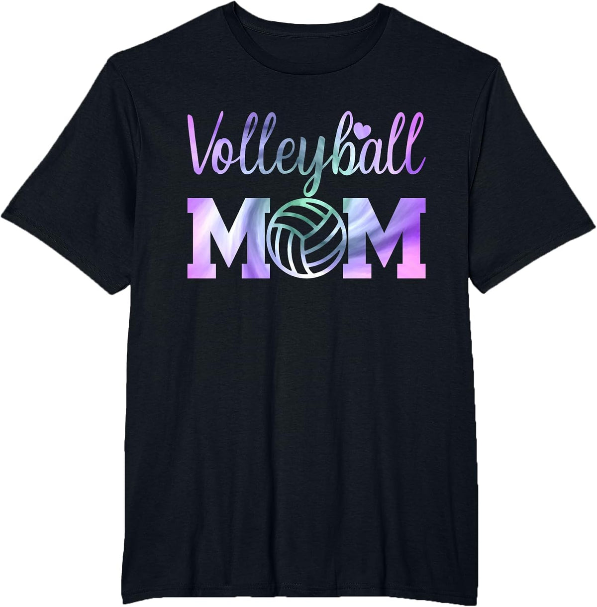 Tie Dye Volleyball Mom for Women Family Team Mommy T-Shirt - Black