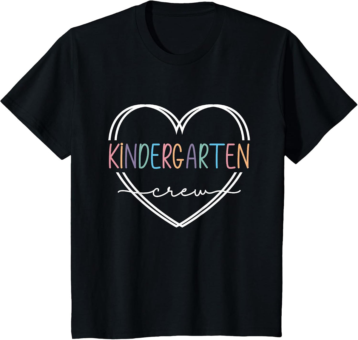 Kindergarten Crew Kinder Crew Teacher Squad Team Preschool T-Shirt - Black