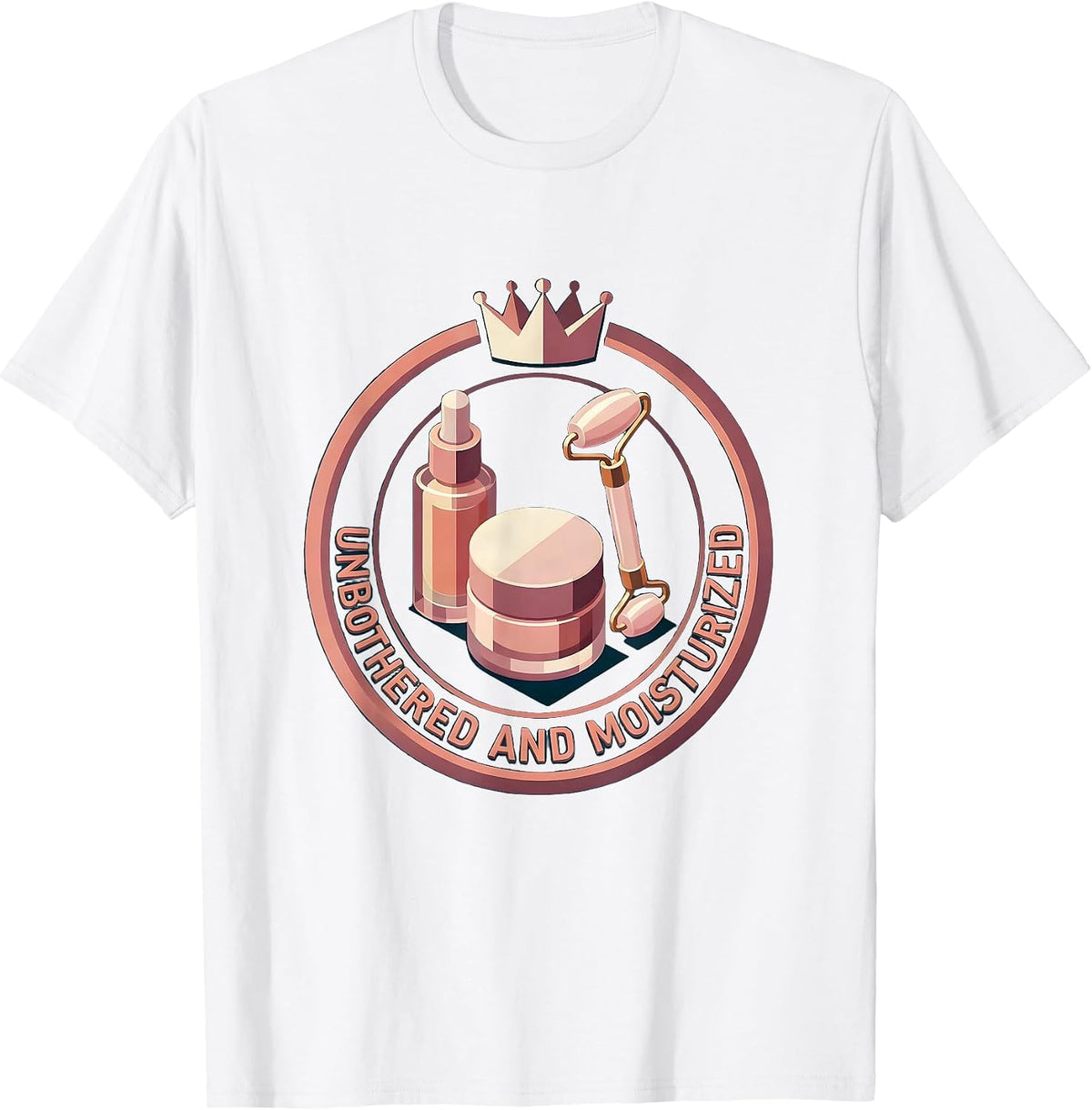 Men's Unbothered and Moisturized Novelty Design T-Shirt - White
