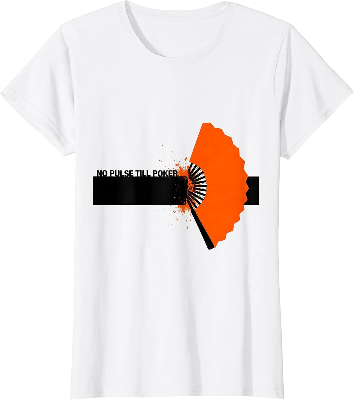 Women's No Pulse Till Poker Brutalist Poker Player Gift for Poker T-Shirt - White