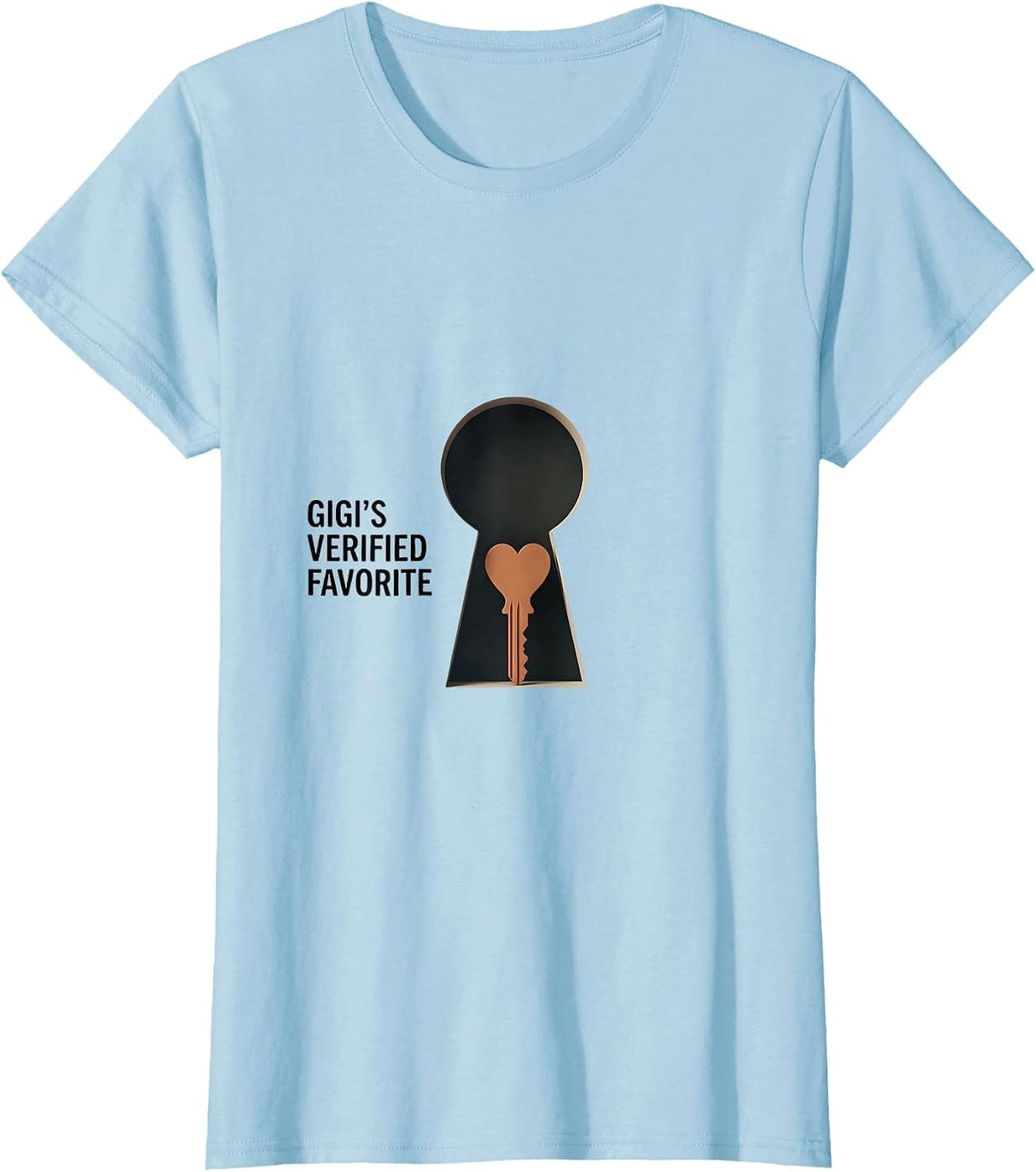 Women's Gigi's Verified Favorite Funny Grandparent Grandchild Humor T-Shirt - Baby Blue