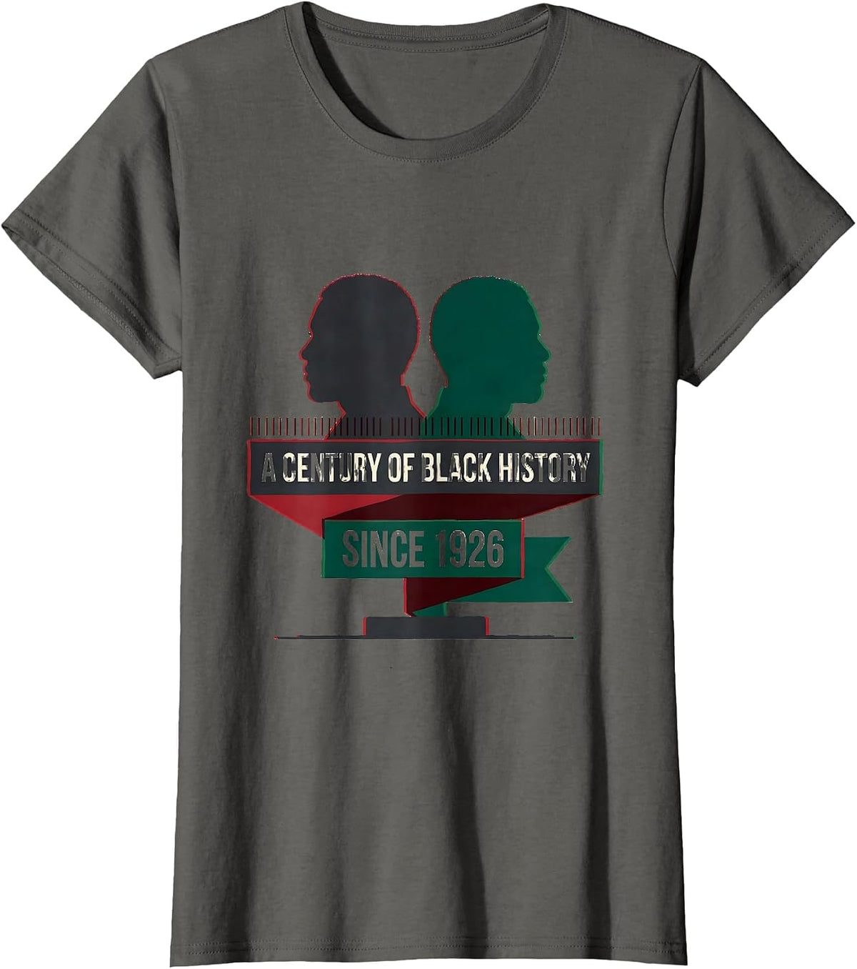 Women's A Century Of Black History Since 1926 Centennial Pride T-Shirt - Asphalt Grey