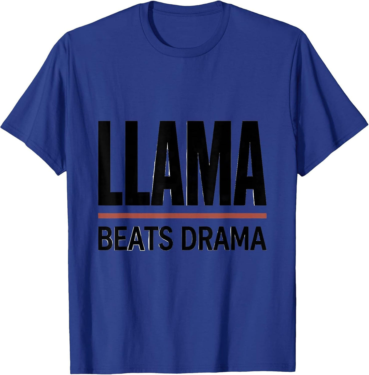 Men's Llama Beats Drama Funny Llama Alpaca Lover Gift T-Shirt - Royal Blue
