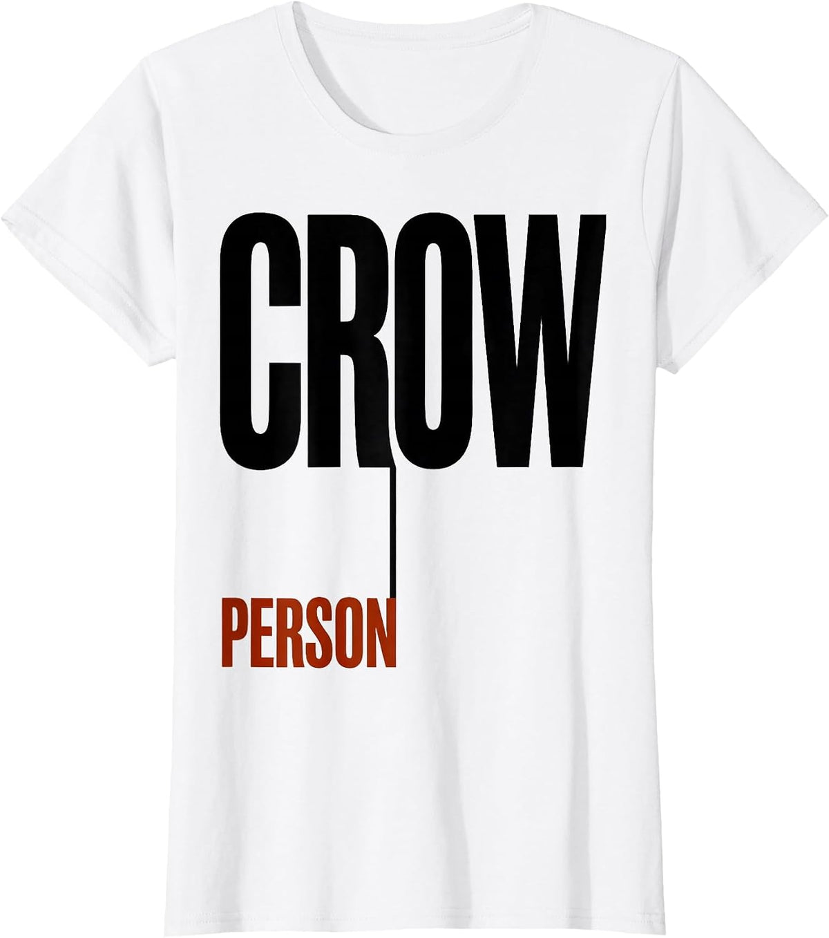 Crow Person Minimalist Bird Enthusiast Gothic Nature Art T-Shirt - White